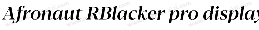 Afronaut RBlacker pro display conde字体转换